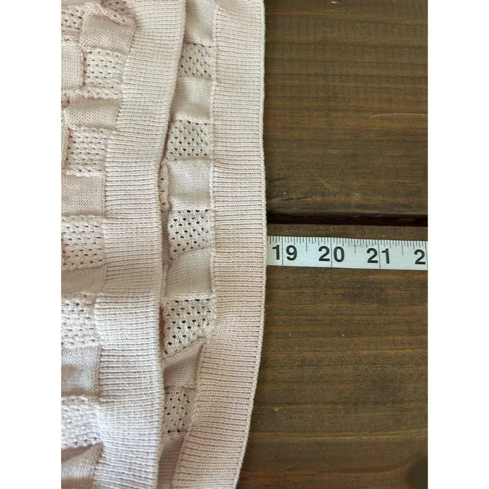The Sunday Collective V-Neck Sweater Vest‎ in Pink Check size 6.7 New $95